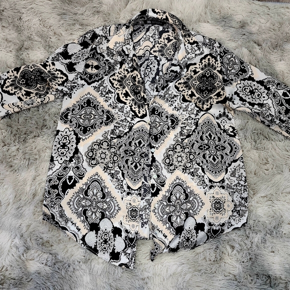 ZARA | Paisley Long Sleeve Top | Small - Picture 7 of 10